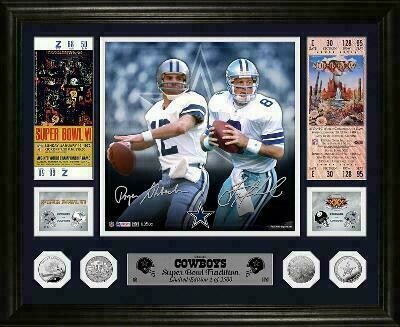 Dallas Cowboys Commemorative 18x22 Framed Super Bowl Plaque