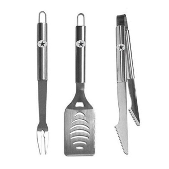 Dallas Cowboys Siskiyou NFL Stainless Steel 3 Piece BBQ Tool Set