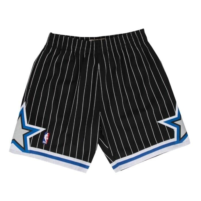 Orlando Magic 1994-95 Men's Black Mitchell & Ness Swingman Pinstripe Shorts
