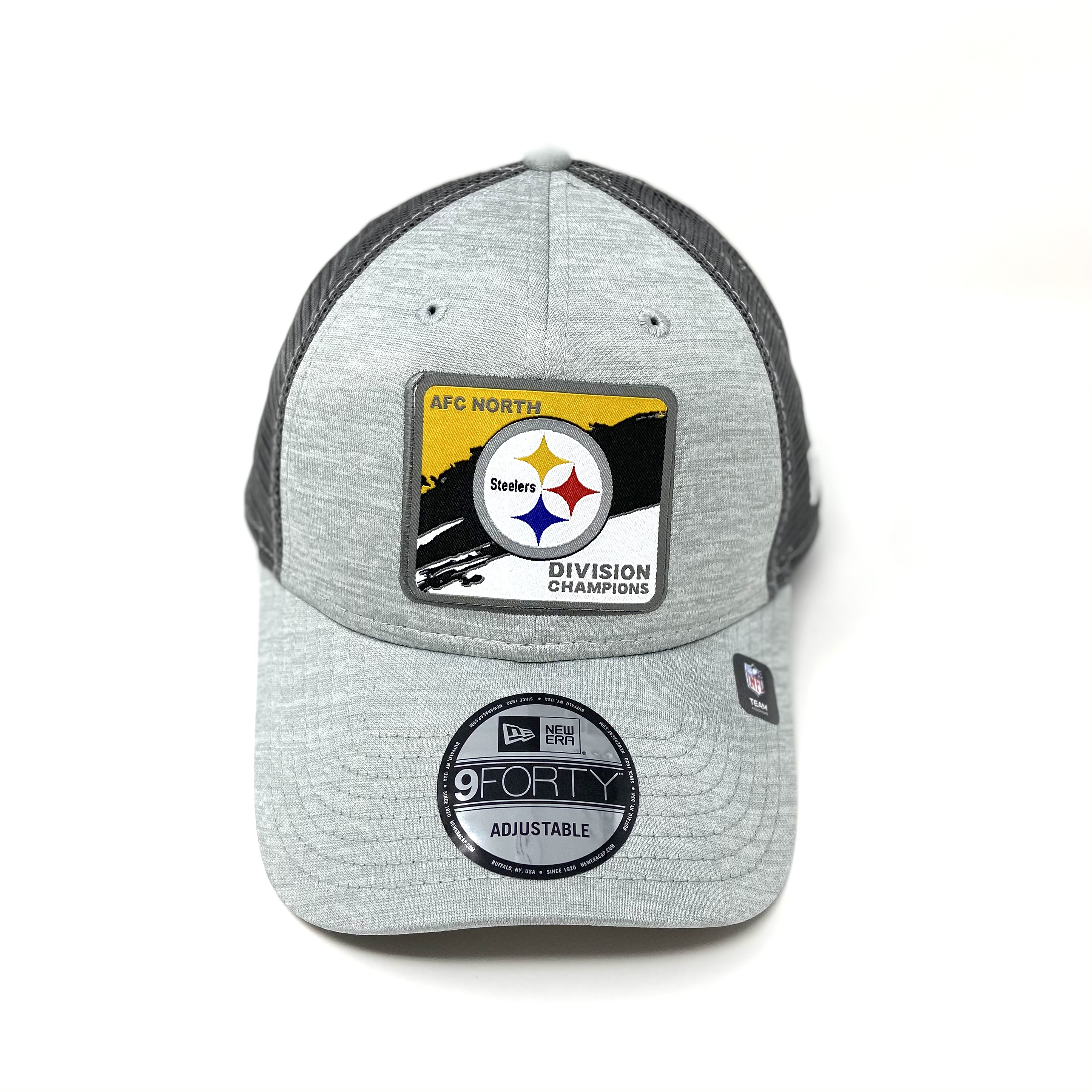 Pittsburgh Steelers Hat Cap Adult Gray Division Champions AFC North  Football New