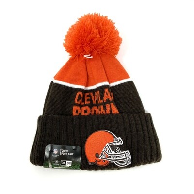 Cleveland Browns Youth New Era Cuffed Pom Knit Hat