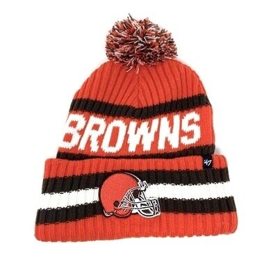 Cleveland Browns Men’s 47 Bering Cuffed Pom Knit Hat