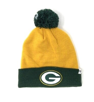 Green Bay Packers 47 Brand Men's Cuffed Pom Knit Hat