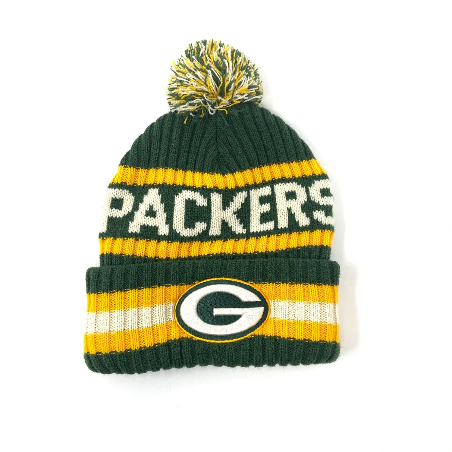 Green Bay Packers Men's 47 Bering Cuffed Pom Knit Hat