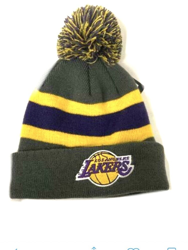 Los Angeles Lakers 47 Brand Men's Cuffed Pom Knit Hat