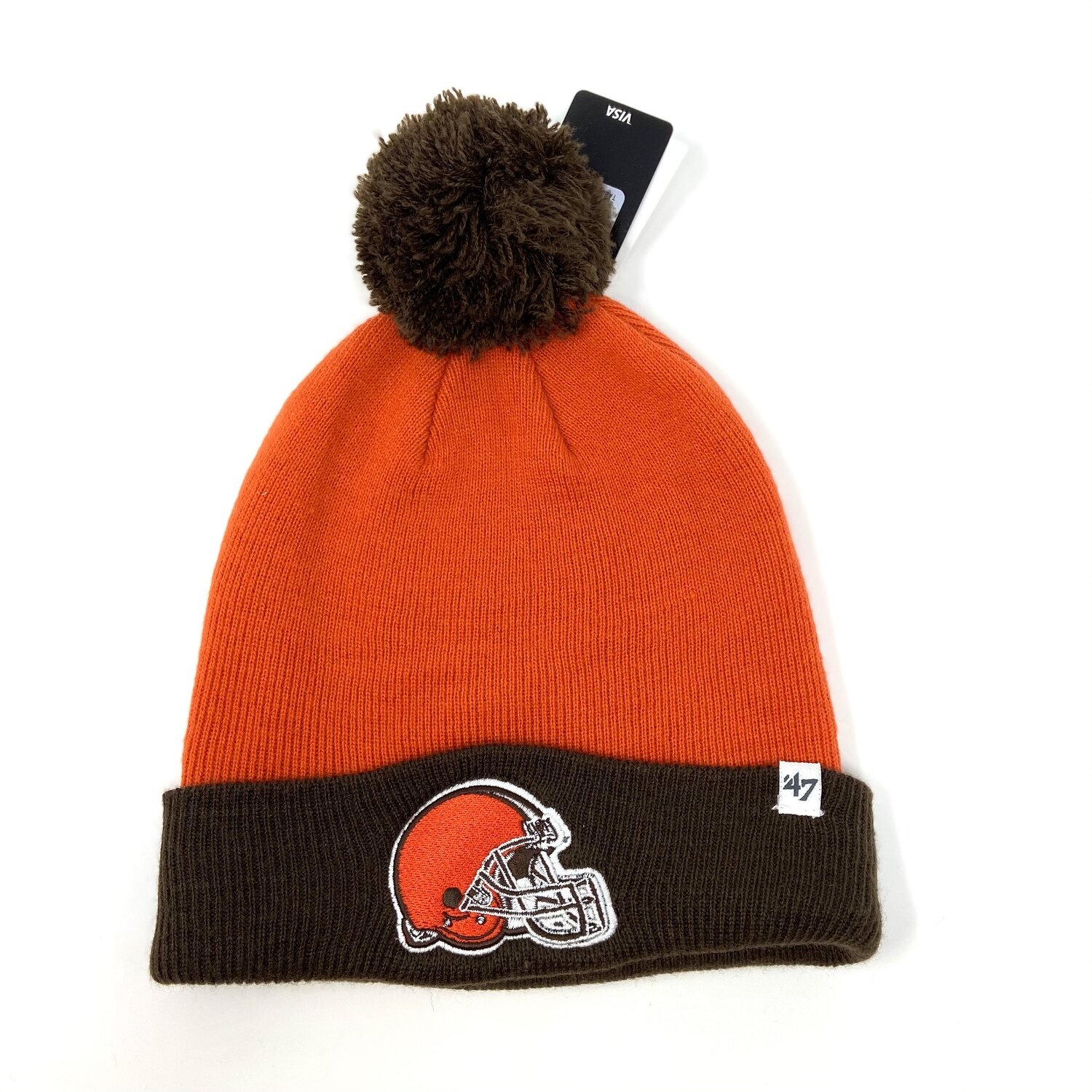 Cleveland Browns 47 Brand Youth Cuffed Pom Knit Hat