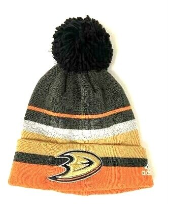 Anaheim Ducks Men’s Adidas Cuffed Pom Knit Hat