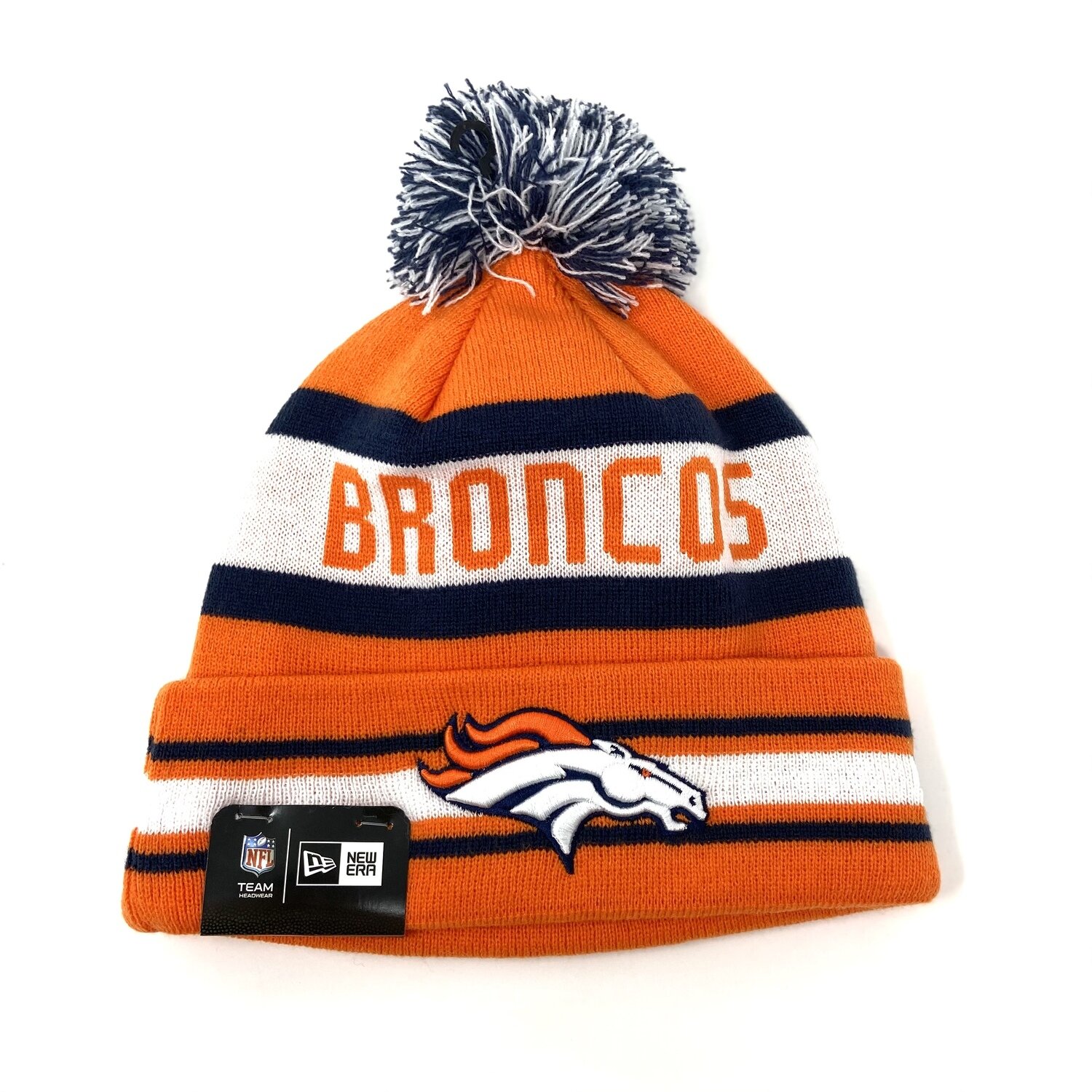 Denver Broncos Men's New Era The Jake Cuffed Pom Knit Hat