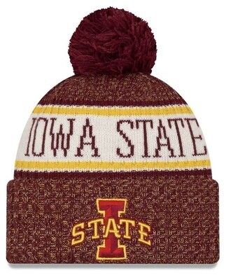 Iowa State Cyclones Men's New Era Cuffed Pom Knit Hat