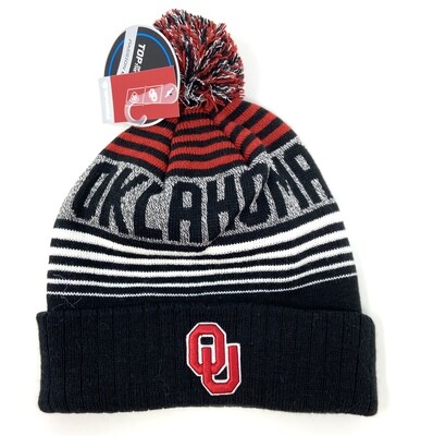 Oklahoma Sooners Men's Top of the World Cuffed Pom Knit Hat