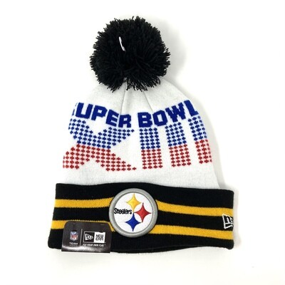 Pittsburgh Steelers Super Bowl XIII Men's New Era Cuffed Pom Knit Hat