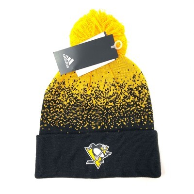 Pittsburgh Penguins Men's Adidas Cuffed Pom Knit Hat