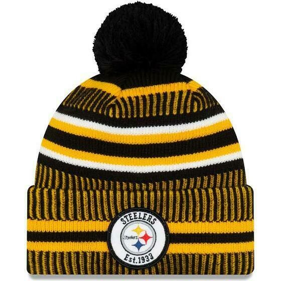 Pittsburgh Steelers Men’s New Era Cuffed Pom Knit Hat