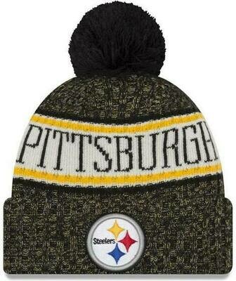 Pittsburgh Steelers Men's New Era Cuffed Pom Knit Hat