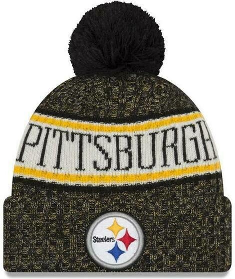 Pittsburgh Steelers Men's New Era Cuffed Pom Knit Hat