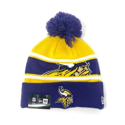 Minnesota Vikings Youth New Era Cuffed Pom Knit Hat