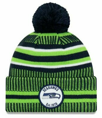 Seattle Seahawks Men’s New Era Cuffed Pom Knit Hat