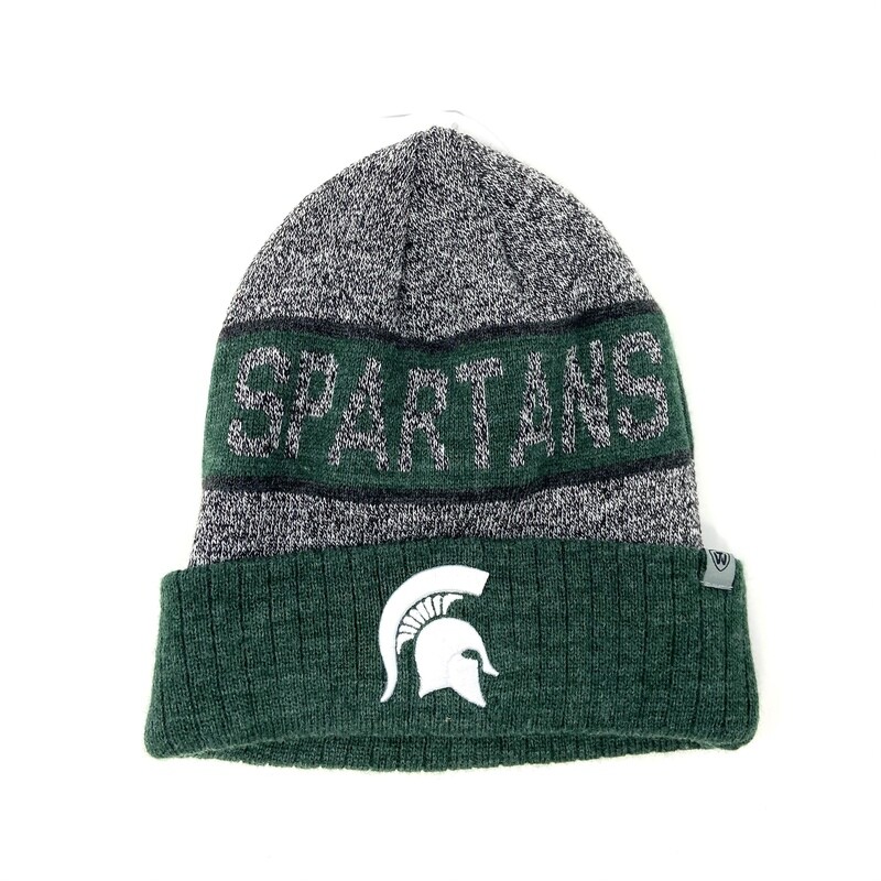 Michigan State Spartans Men's Top of the World Cuffed Pom Knit Hat