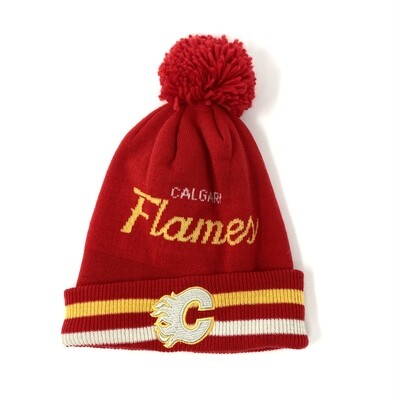 Calgary Flames Men’s Adidas Cuffed Pom Knit Hat