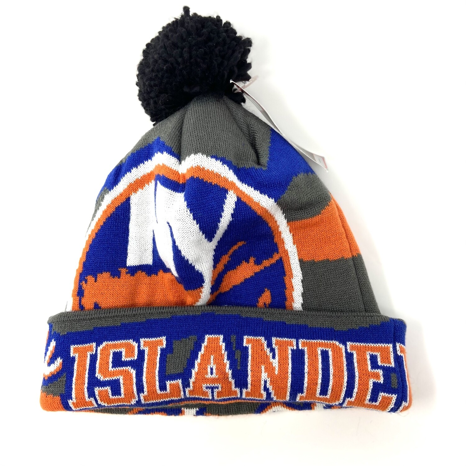 New York Islanders Men's Reebok Cuffed Pom Knit Hat