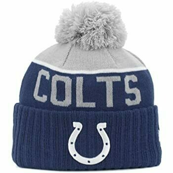 Indianapolis Colts Youth New Era Cuffed Pom Knit Hat
