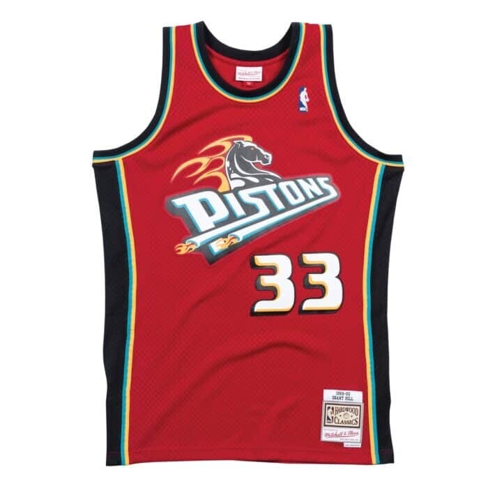 Detroit Pistons Grant Hill 1999-00 Men's Red Mitchell & Ness Swingman Jersey