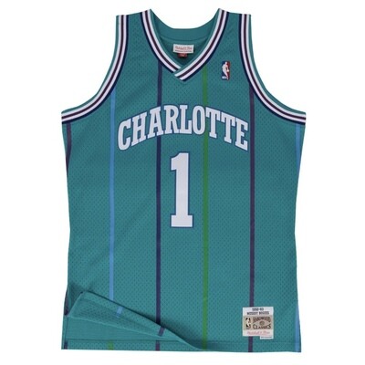Charlotte Hornets Muggsy Bogues 1992-93 Teal Mitchell & Ness Men's Swingman Jersey