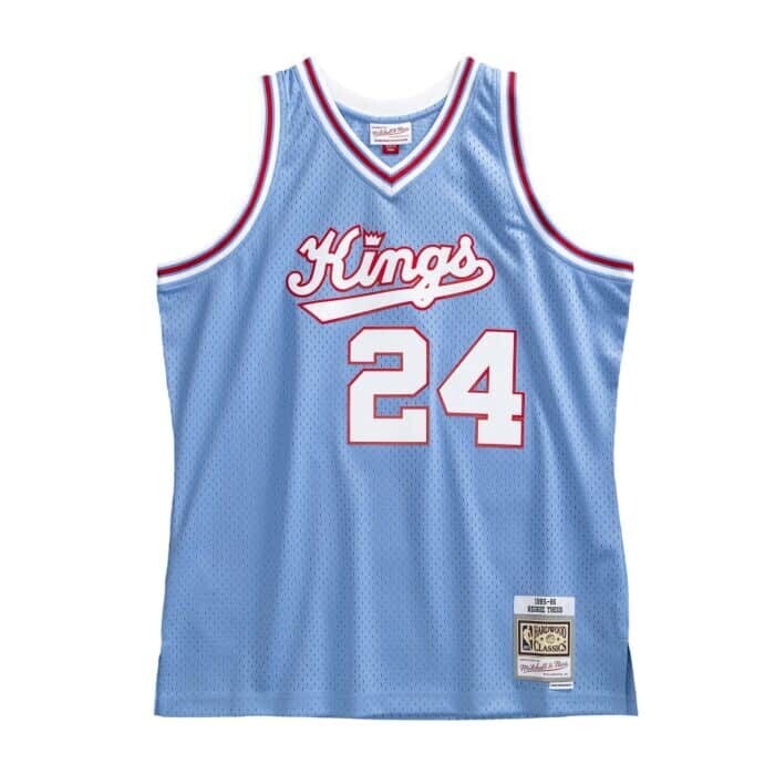 Sacramento Kings Reggie Theus 1985-86 Baby Blue Mitchell & Ness Men's Swingman Jersey