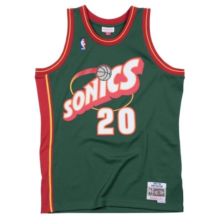 Seattle Supersonics Gary Payton 1995-96 Forest Green Mitchell & Ness Men's Swingman Jersey