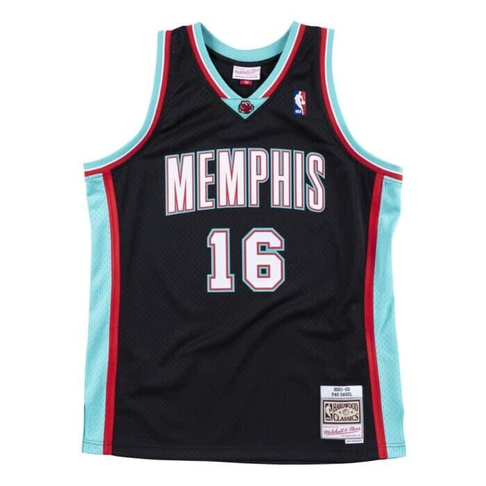 Memphis Grizzlies Pao Gasol 2001-02 Men's Black Mitchell & Ness Swingman Jersey