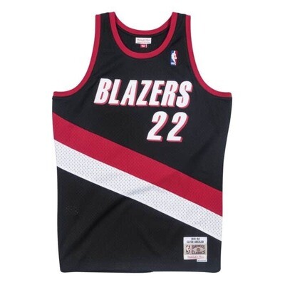 Portland Trail Blazers Clyde Drexler 1991-92 Black Mitchell & Ness Men's Swingman Jersey