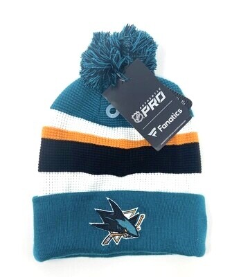 San Jose Sharks Men’s Fanatics Cuffed Pom Knit Hat