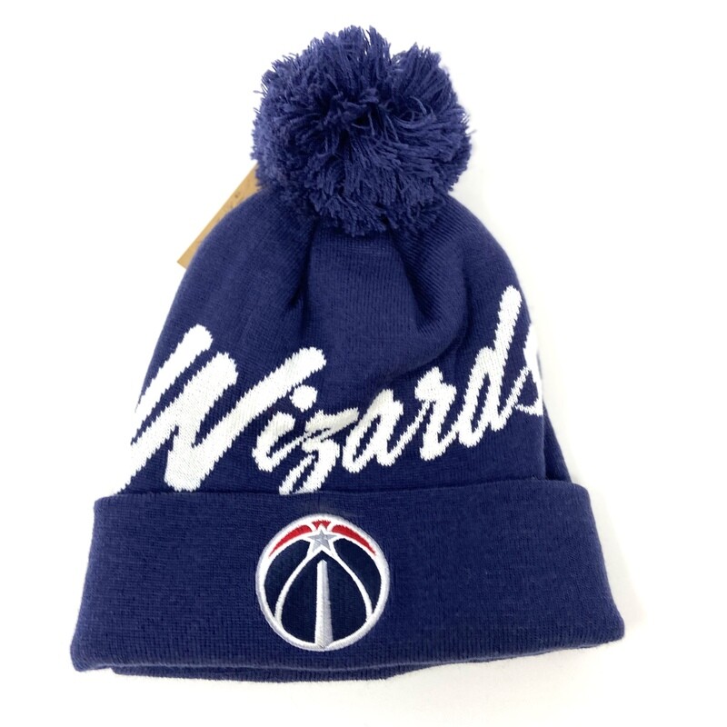 Washington Wizards Men’s Mitchell & Ness Cuffed Pom Knit Hat