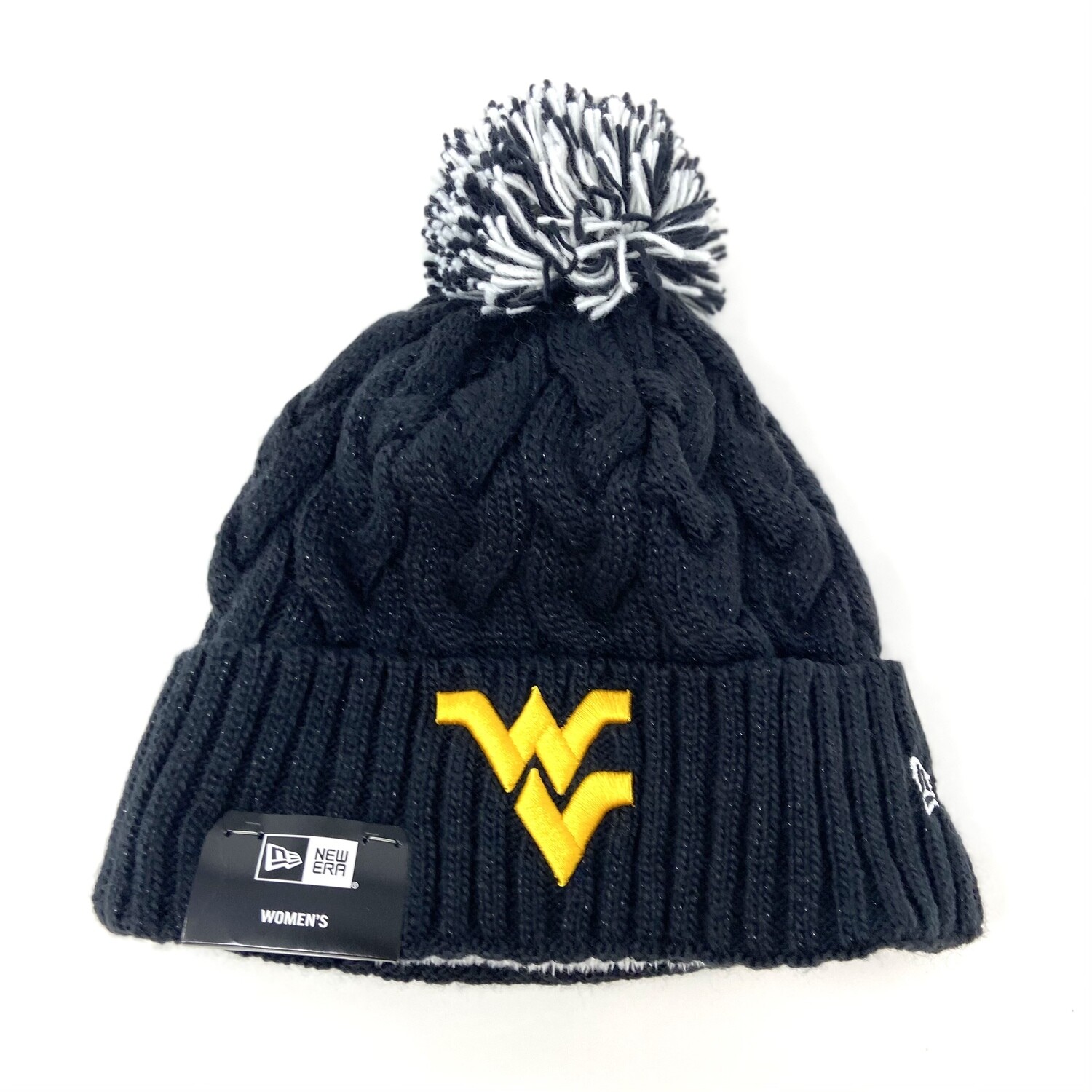 West Virginia Mountaineers Women's New Era Cuffed Pom Knit Hat