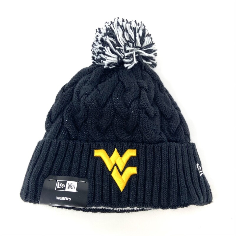 West Virginia Mountaineers Women's New Era Cuffed Pom Knit Hat