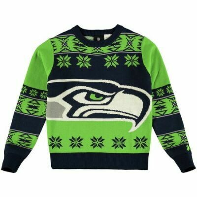 Seattle Seahawks Youth Ugly Christmas Sweater