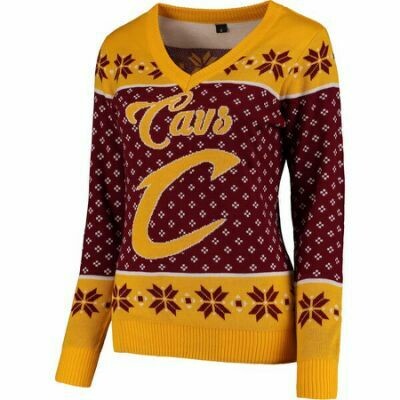 Cleveland Cavaliers Women’s Big Logo Ugly Christmas Sweater