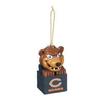 Chicago Bears Tiki Mascot Ornament
