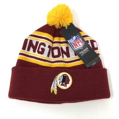Washington Redskins Youth Team Apparel Cuffed Pom Knit Hat