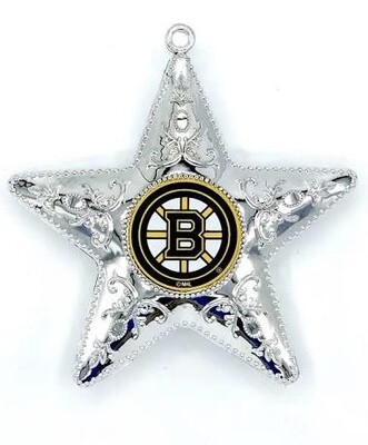 Boston Bruins Silver Star Ornament
