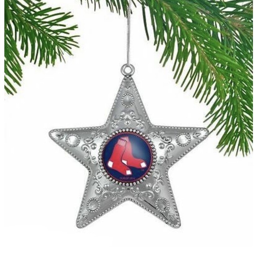 Boston Red Sox Silver Star Ornament