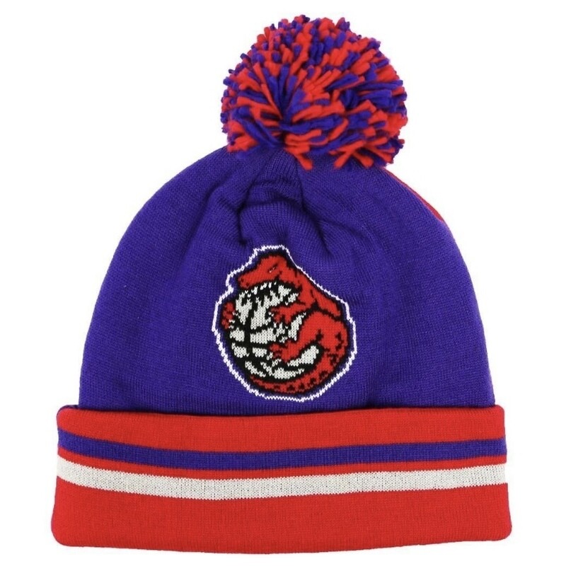 Toronto Raptors Men’s Mitchell & Ness Cuffed Pom Knit Hat