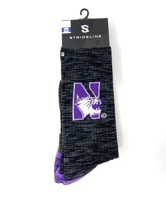 Northwestern Wildcats Men’s Black Strideline Socks