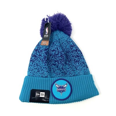 Charlotte Hornets Men's New Era Cuffed Pom Knit Hat