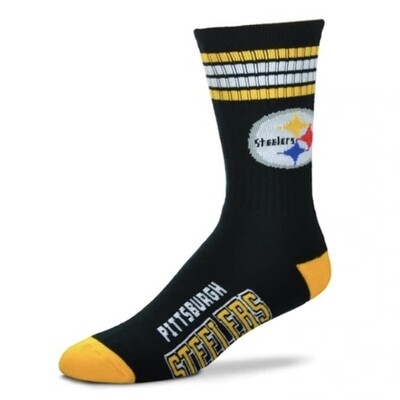 Pittsburgh Steelers Youth 4-Stripe Deuce Socks