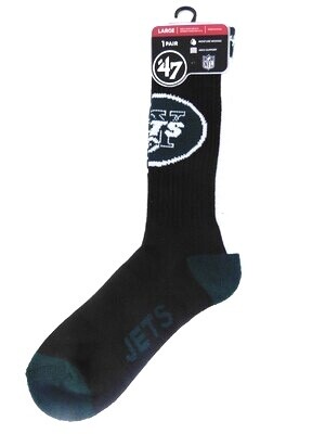 New York Jets 47 Brand Bolt Socks