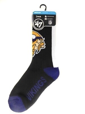 Minnesota Vikings 47 Brand Bolt Socks