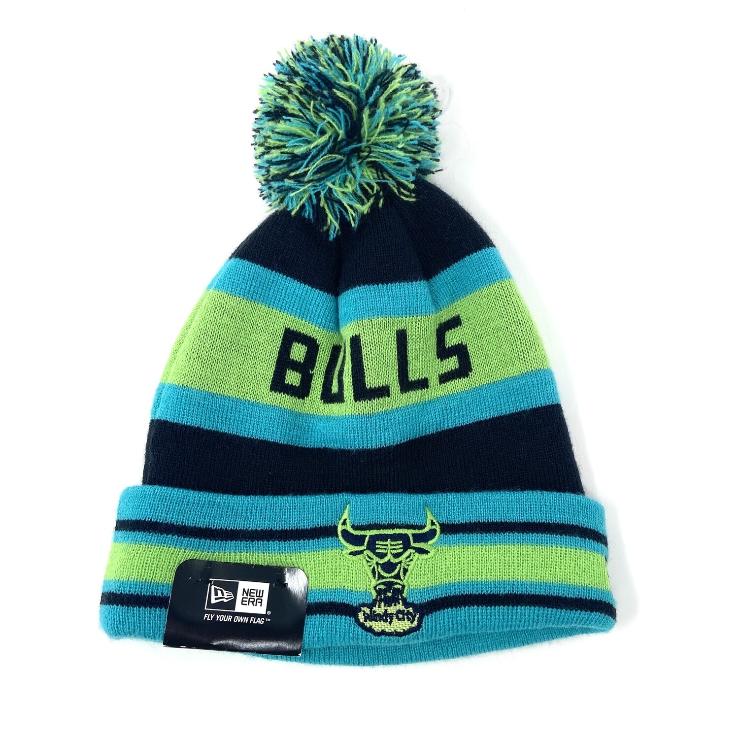 Chicago Bulls Men's New Era Cuffed Pom Knit Hat