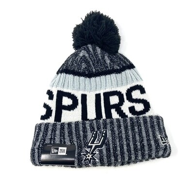 San Antonio Spurs Men's New Era Cuffed Pom Knit Hat