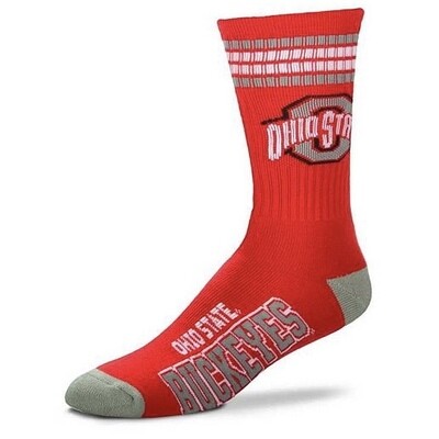 Ohio State Buckeyes Youth 4-Stripe Deuce Socks